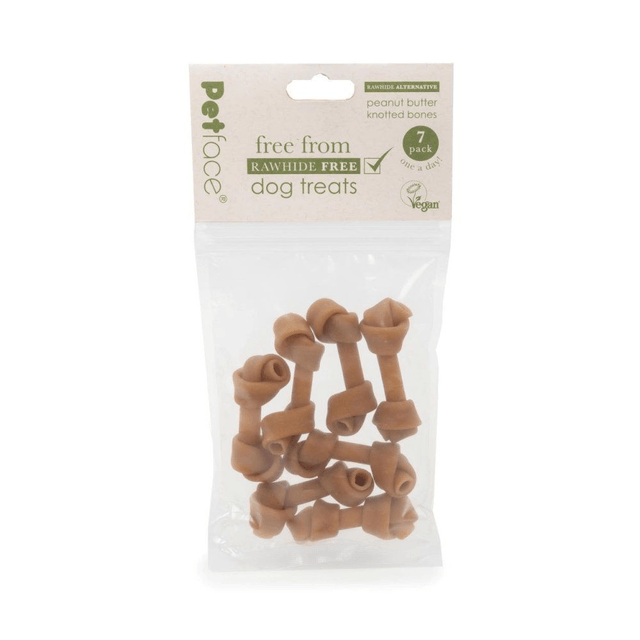 Rawhide Free Peanut Butter Veggie Knotted Bones Dog Chews 100g 