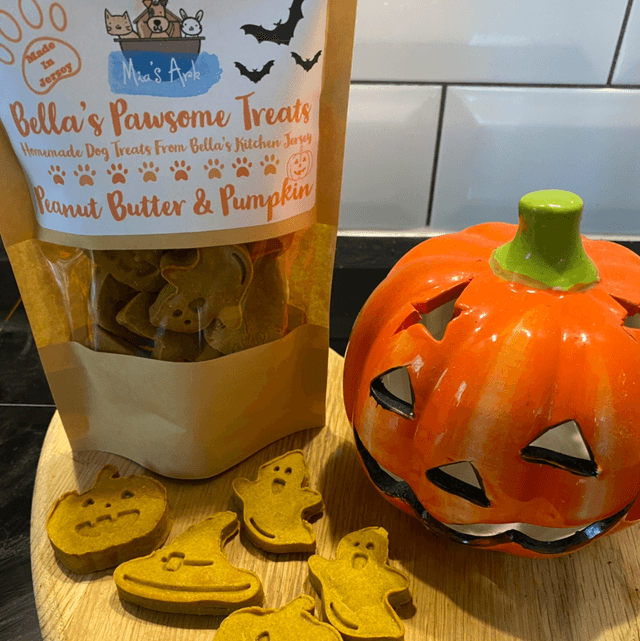 Pumpkin and Peanut Butter Homemade Dog Biscuits 
