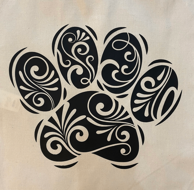 Shoulder Tote Bag - Paw Print 