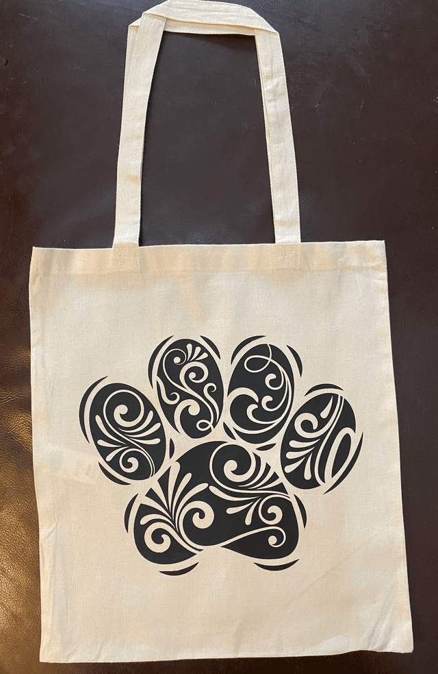 Shoulder Tote Bag - Paw Print 